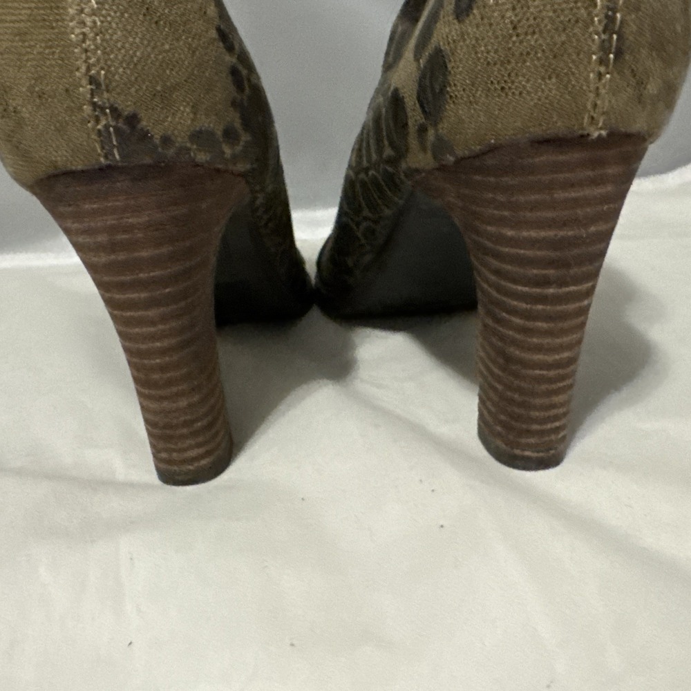 L'Artiste Spring Step Eleni Metallic Taupe Multi Leather Boot Bootie SZ 40 - Picture 7 of 10